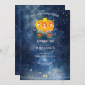 カボチャプリンセスエンチャントフォレストガール誕生日 招待状 (正面/裏面)