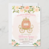 カボチャプリンセスグリッターベビーシャワー招待状 招待状 (正面)