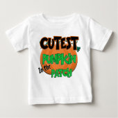 カボチャベビーのハロウィンの最もかわいいTシャツ ベビーTシャツ (正面)