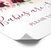 カボチャベビーは甘い赤ちゃんシャワーのサイン ポスター (角)