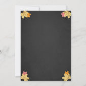 カボチャベビーシャワーの招待の秋の秋のピンク 招待状 (裏面)