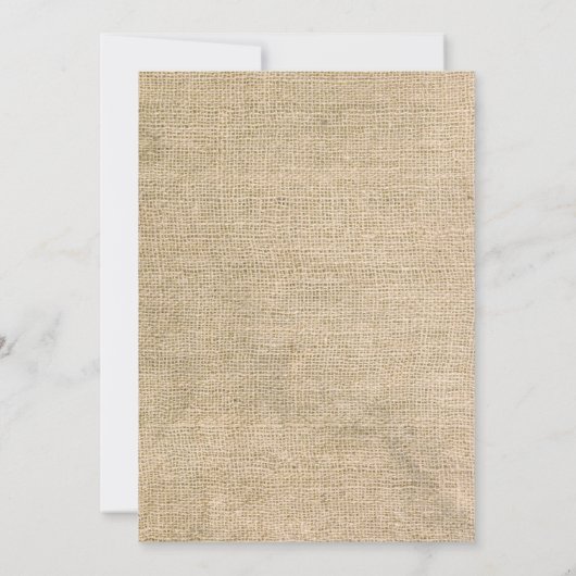 カボチャベビーシャワーの招待状のバーラップは恋に落ちます 招待状 (裏面)