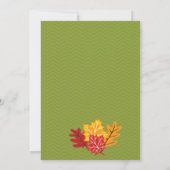 カボチャベビーシャワーの招待状の愛らしいフクロウ 招待状 (裏面)