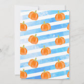 カボチャベビーシャワー招待状ブルートラックボーイ 招待状 (裏面)