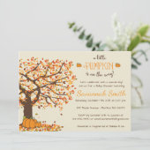 カボチャベビーシャワー招待状 – リトルカボチャ 招待状 (スタンド正面)