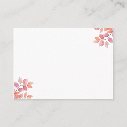 カボチャベビーピンクガール赤ちゃんシャワー用の本 エンクロージャーカード (裏面)