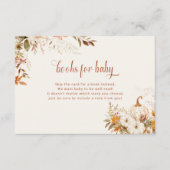 カボチャベビーフローラベビーシャワー用の本 エンクロージャーカード (正面)