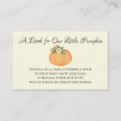 カボチャベビー秋ベビシャワー用の本 名刺 (正面)