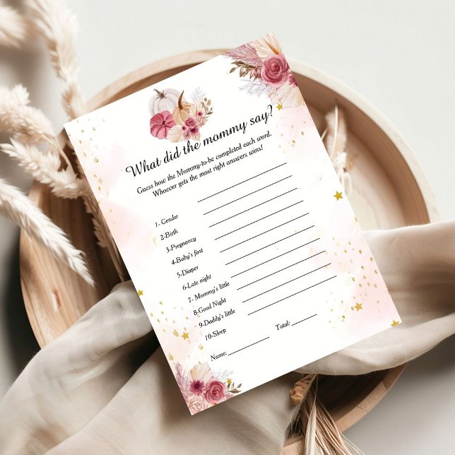 カボチャママは赤ちゃんシャワーのゲームを何と言った (クリエイターアップロード済み)