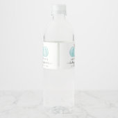 カボチャミニマルの水彩可愛い男の赤ちゃんシャワー ペットボトルラベル (裏面)