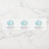 カボチャミニマルの水彩可愛い男の赤ちゃんシャワー ペットボトルラベル (シングルラベル)