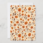 カボチャモダンの花柄感謝祭ディナー 招待状 (裏面)