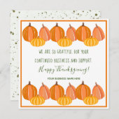 カボチャモダンンハッピーサンクスギビングホリデーカード シーズンカード (正面/裏面)