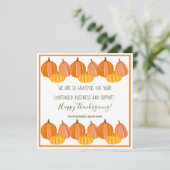 カボチャモダンンハッピーサンクスギビングホリデーカード シーズンカード (スタンド正面)