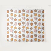 カボチャモダンン模様 – タペストリー (正面(横))