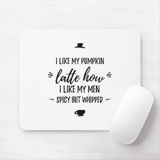 カボチャラテスパイシーだがホイップ感謝おもしろいのプレゼント マウスパッド (マウス)