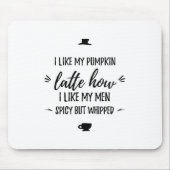 カボチャラテスパイシーだがホイップ感謝おもしろいのプレゼント マウスパッド (正面)