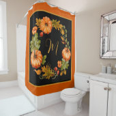 カボチャリースモノグラム シャワーカーテン (インサイチュ)