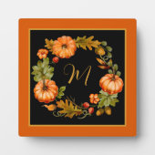 カボチャリースモノグラム フォトプラーク (正面)