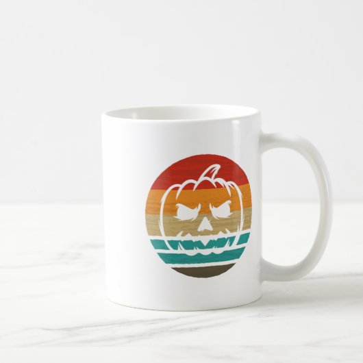 カボチャレトロスタイルヴィンテージ コーヒーマグカップ (右)