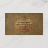 カボチャヴィンテージアンティークオレンジオータムテクスチャ 名刺 (裏面)