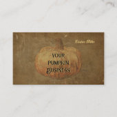 カボチャヴィンテージアンティークオレンジオータムテクスチャ 名刺 (正面)