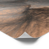 カボチャヴィンテージアンティークセピアグレー秋スケッチアート ポスター (角)