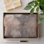 カボチャヴィンテージアンティークセピアグレー秋スケッチアート 薄葉紙 (ギフト)