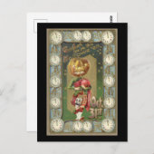 カボチャヴィンテージ付きヘッド ポストカード (正面/裏面)