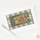 カボチャヴィンテージ付きヘッド 長方形シール (封筒)