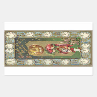 カボチャヴィンテージ付きヘッド 長方形シール