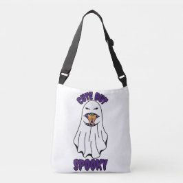 カボチャ不気味を抱える可愛いながらもハロウィン幽霊 クロスボディバッグ