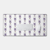 カボチャ不気味を抱える可愛いながらもハロウィン幽霊 デスクマット (キーボード&マウス)