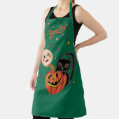 カボチャ不気味キットンムーン – ジャングルグリーン エプロン (インサイチュ)