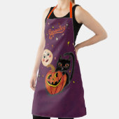 カボチャ不気味キットンムーン – ダークパープル エプロン (インサイチュ)