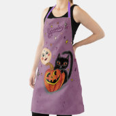 カボチャ不気味キットンムーン – ライトパープル エプロン (インサイチュ)