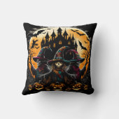 カボチャ不気味パッチのかかし クッション (裏面)