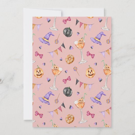 カボチャ不気味パーティー誕生日 招待状 (裏面)