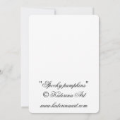 カボチャ不気味ンノテカ サンキューカード (裏面)