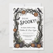カボチャ不気味ン&つる植物ハローウィンパーティ 招待状 (正面)