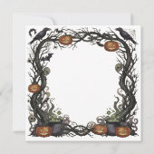 カボチャ不気味ン&つる植物ハローウィンパーティ 招待状 (裏面)