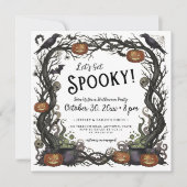 カボチャ不気味ン&つる植物ハローウィンパーティ 招待状 (正面)