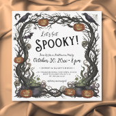 カボチャ不気味ン&つる植物ハローウィンパーティ 招待状