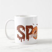 カボチャ不気味ンBoobes面白いハロウィーン コーヒーマグカップ (左)