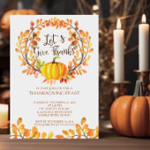 カボチャ与えの感謝祭感謝していのディナーに行こう 招待状