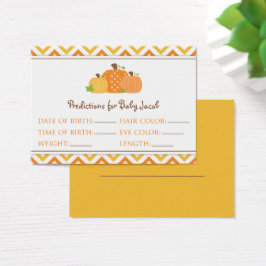 カボチャ予測赤ちゃんシャワーカード大