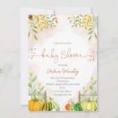 カボチャ付きの赤ちゃんシャワー招待状 招待状 (正面)