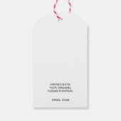 カボチャ付きカボチャのピューリギフトラベルヴィンテージ ギフトタグ (裏面)