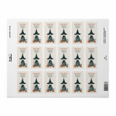 カボチャ付きキュートウィッチハロウィーン差出人住所 ラベル (フルシート)