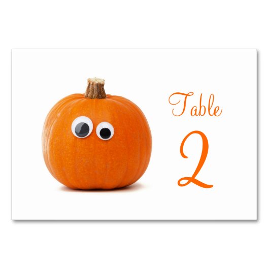 カボチャ付きテーブルおもしろい番号札 テーブルナンバー (正面)